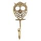 Golden Owl Wall Brass Decorative Hook